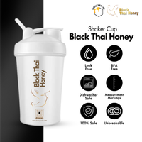 Black Thai Honey Shaker Bottle - White